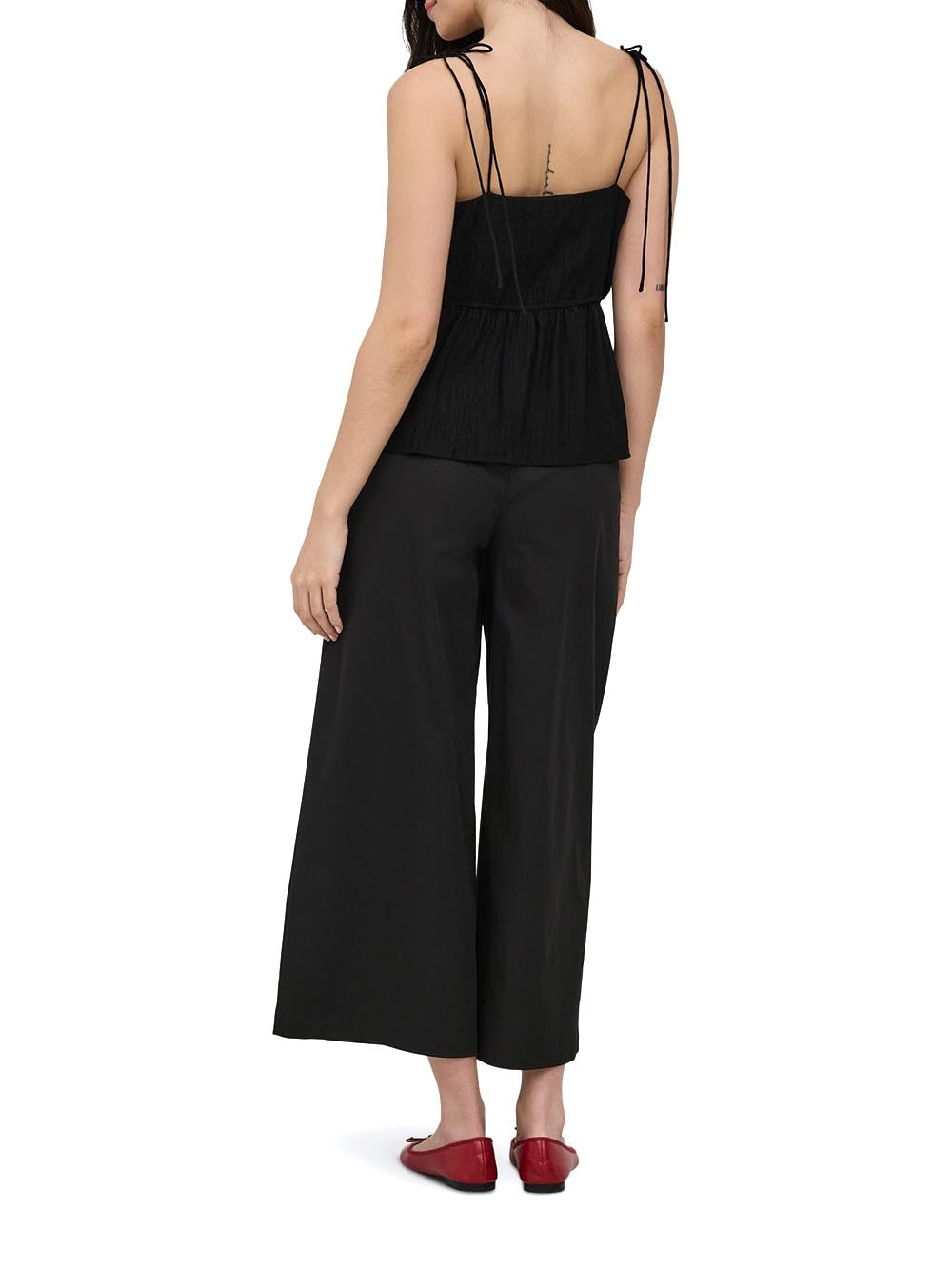 tanny mw pleat culotte Only Pantalone Donna 15364078 Nero