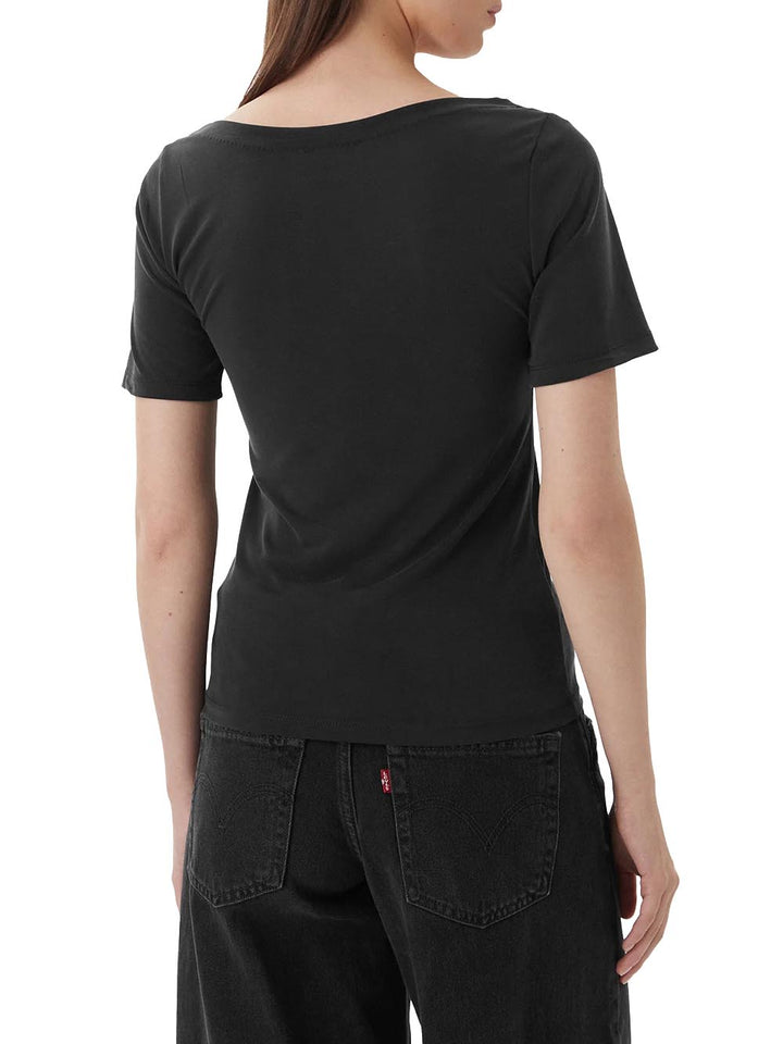 boatneck top Only T-shirt Donna 15367559 Nero