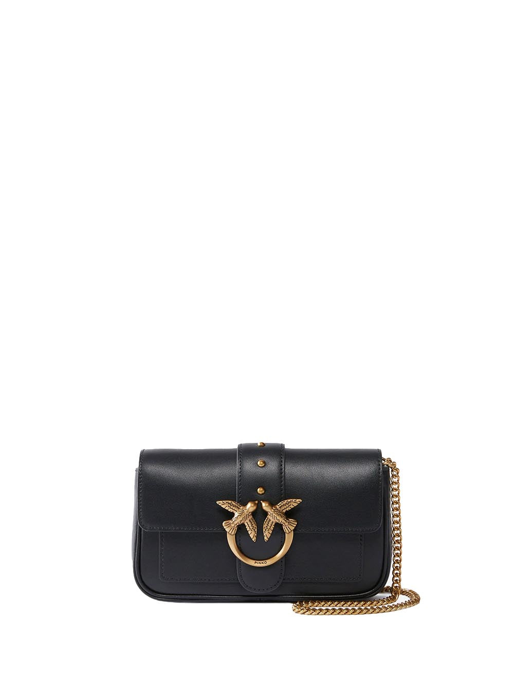 LOVE ONE POCKET C VITELLO SETA Pinko Borsa a Tracolla Donna 100061 A0f1 Nero
