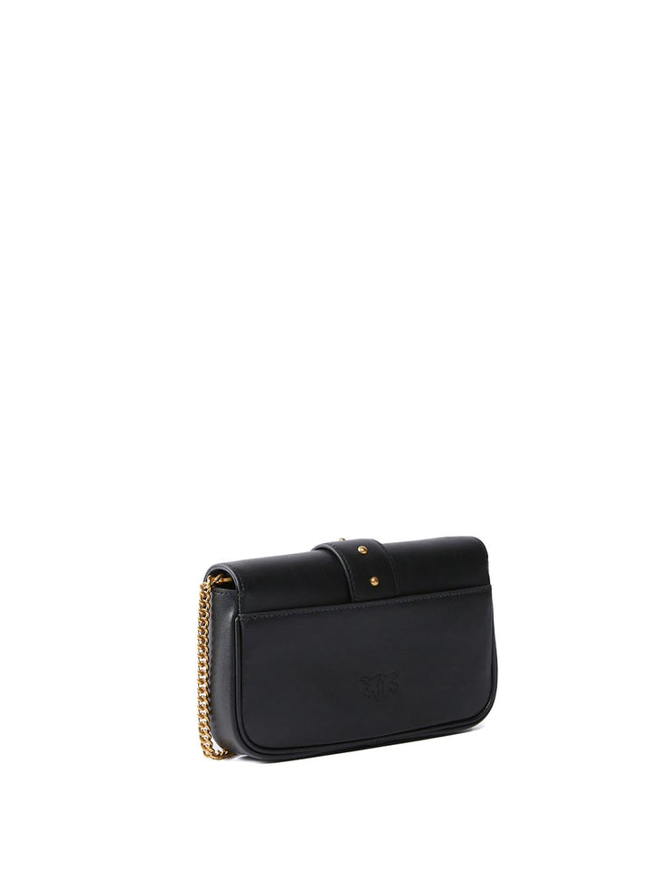 LOVE ONE POCKET C VITELLO SETA Pinko Borsa a Tracolla Donna 100061 A0f1 Nero