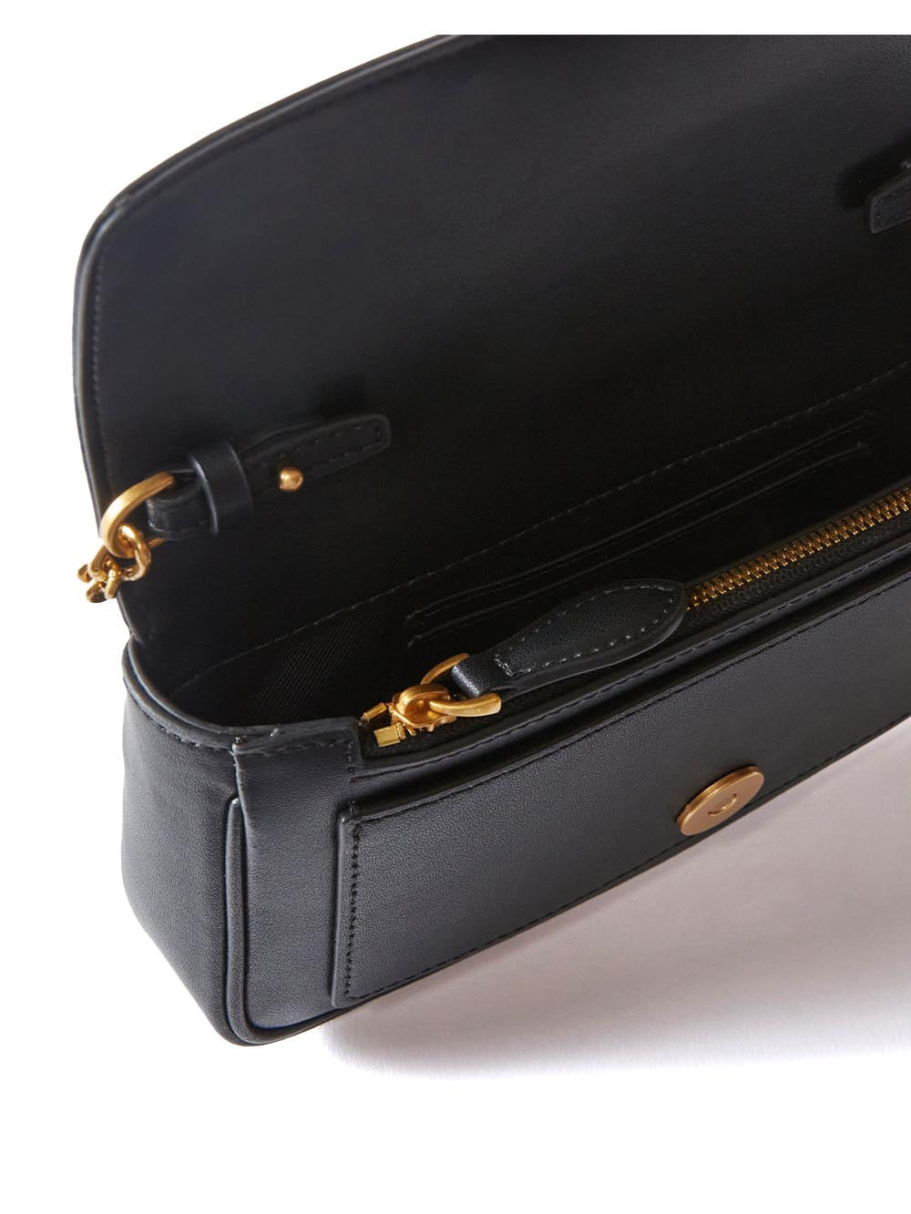 LOVE ONE POCKET C VITELLO SETA Pinko Borsa a Tracolla Donna 100061 A0f1 Nero