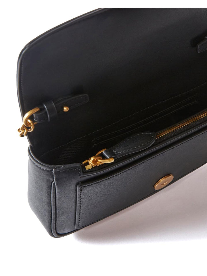 LOVE ONE POCKET C VITELLO SETA Pinko Borsa a Tracolla Donna 100061 A0f1 Nero