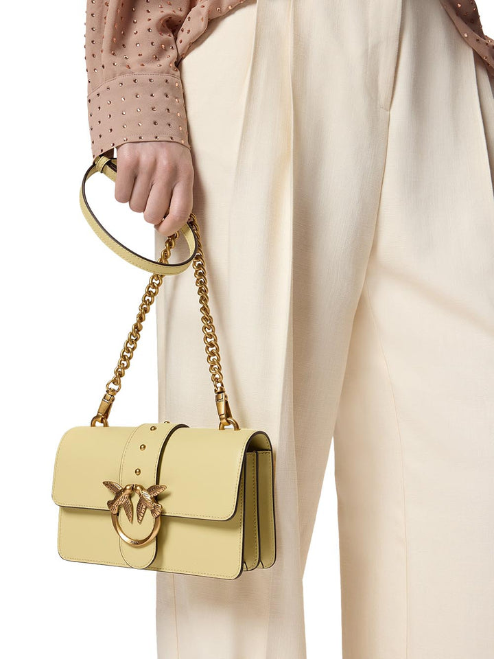 LOVE ONE MINI ST. CL VITELLO S Pinko Borsa a Tracolla Donna 105856 A0f1 Giallo Vaniglia