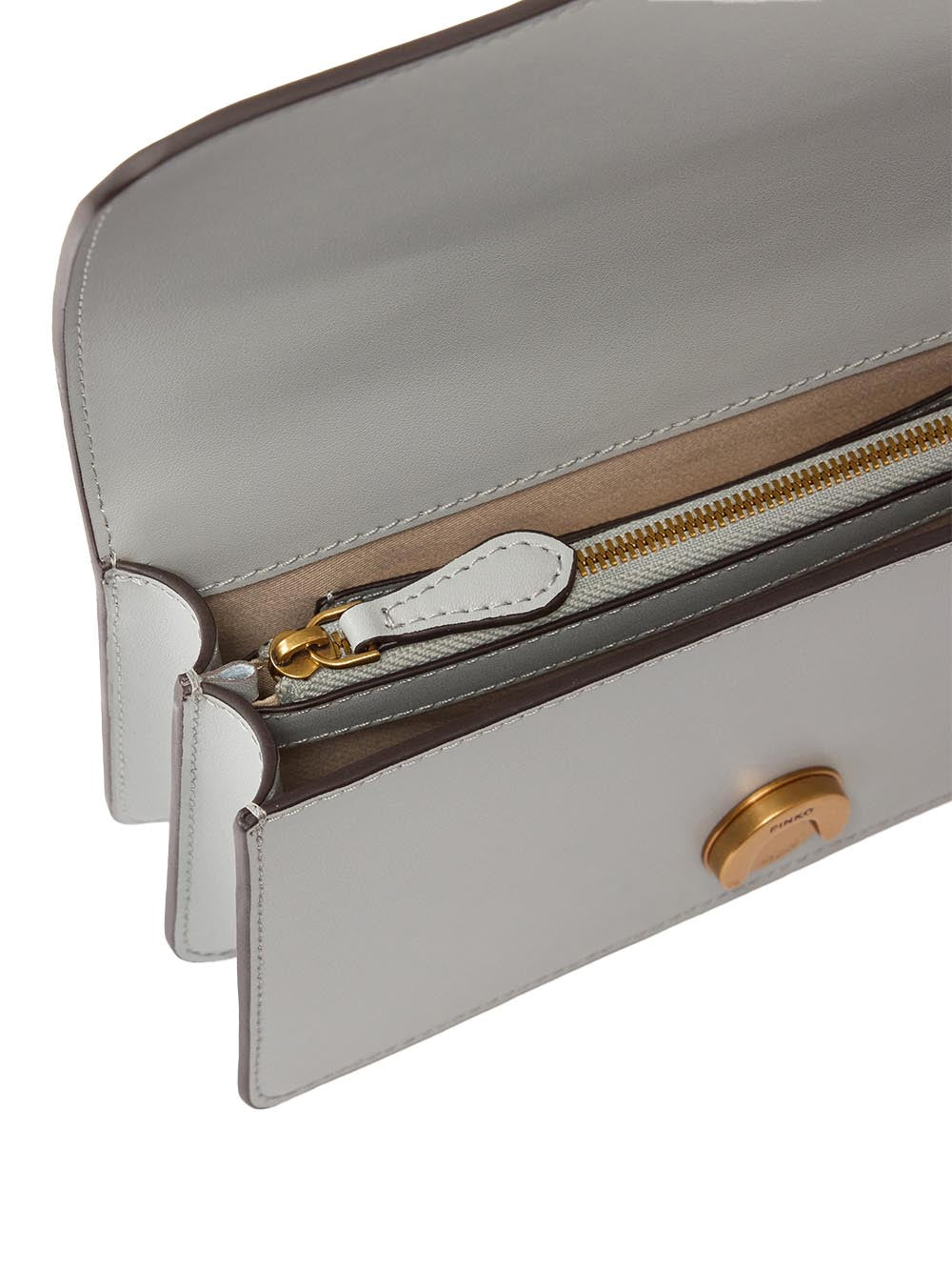 LOVE ONE MINI ST. CL VITELLO S Pinko Borsa a Tracolla Donna 105856 A0f1 Grigio perla