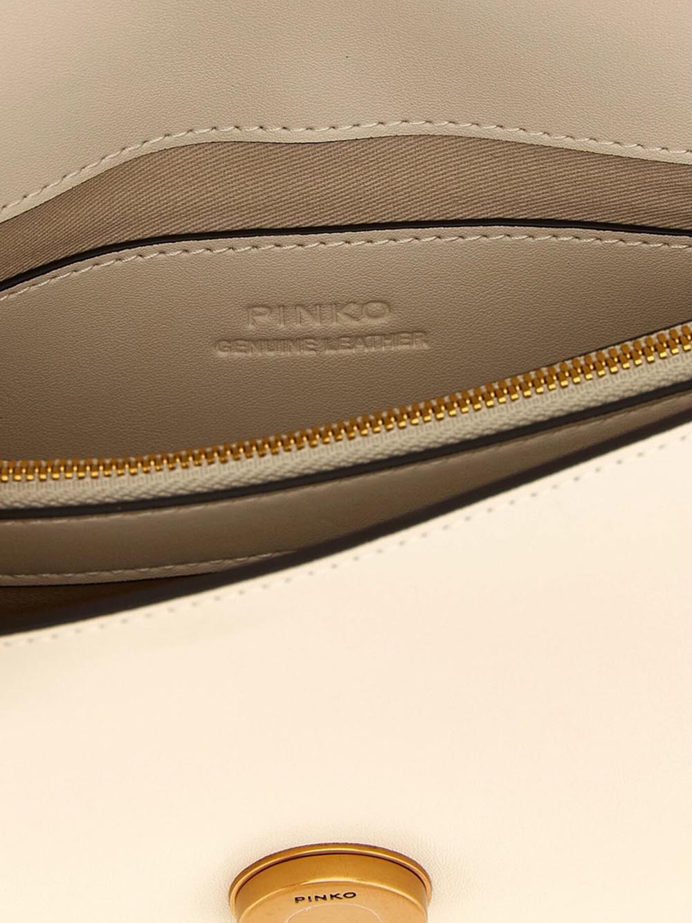 LOVE ONE MINI ST. CL VITELLO S Pinko Borsa a Tracolla Donna 105856 A0f1 Panna