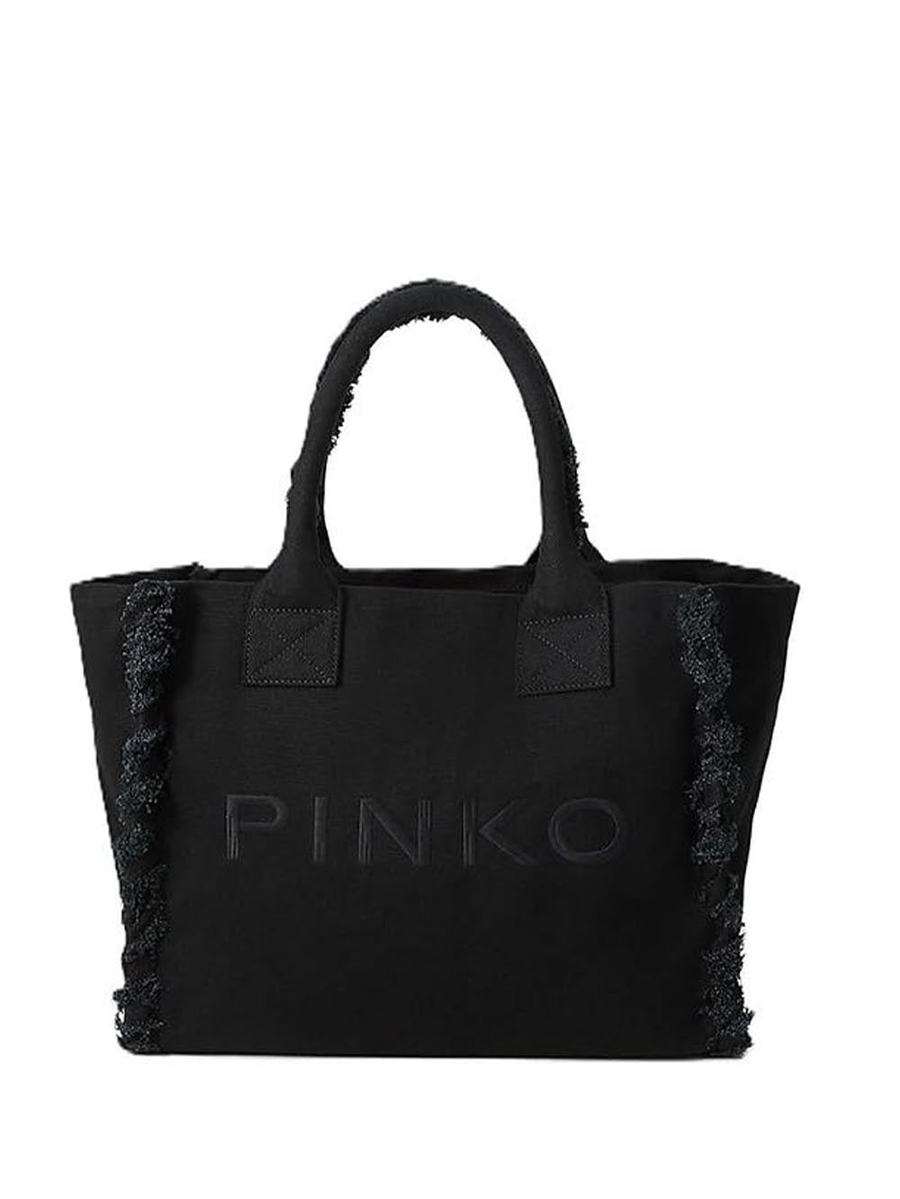 BEACH SHOPPER CANVAS Pinko Borsa Shopper Donna 106673 A3a4 Nero