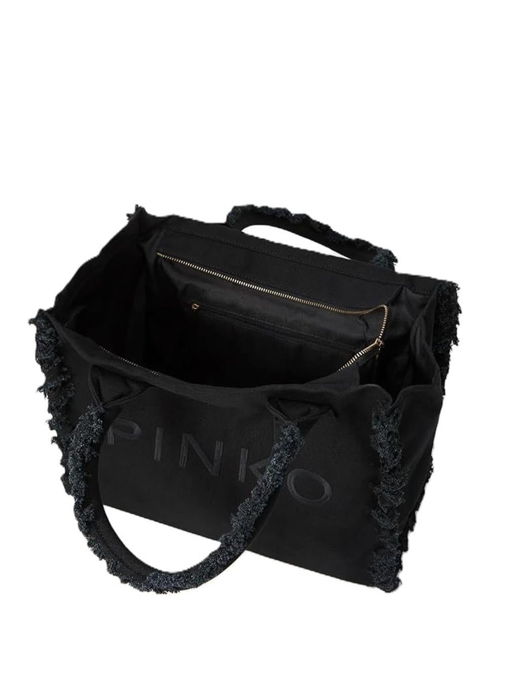 BEACH SHOPPER CANVAS Pinko Borsa Shopper Donna 106673 A3a4 Nero
