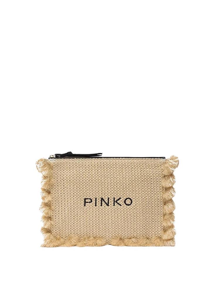 flat handle rafia Pinko Pochette Donna 106718 A39y Beige
