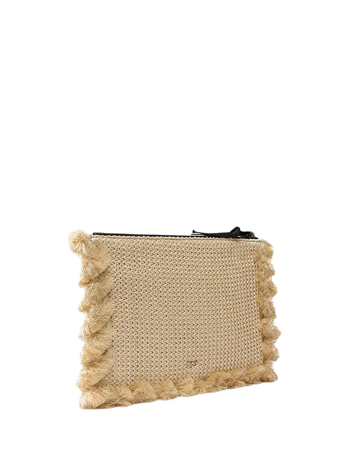 flat handle rafia Pinko Pochette Donna 106718 A39y Beige