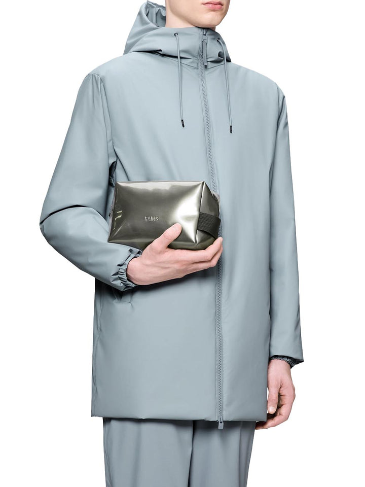 WASH BAG SMALL (W3) Rains Borsello Unisex 15580 Grigio lucido