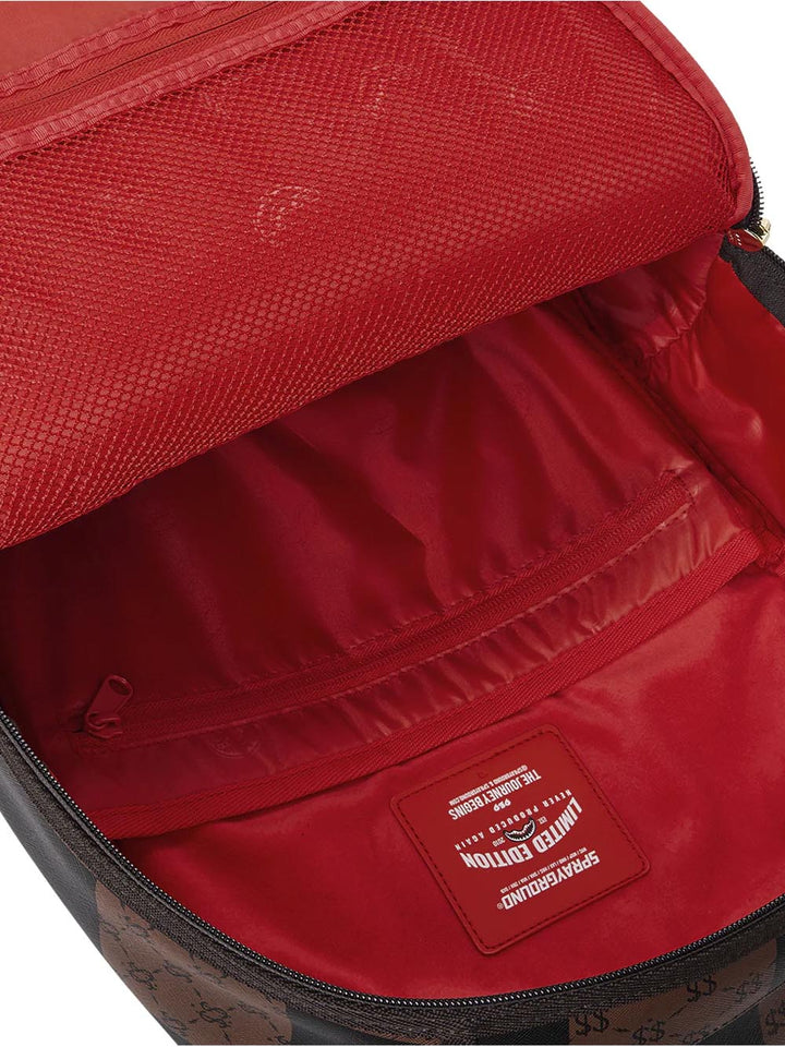 enlarged checks paris backpack Sprayground Zaino Unisex 910b6263nsz Nero marrone