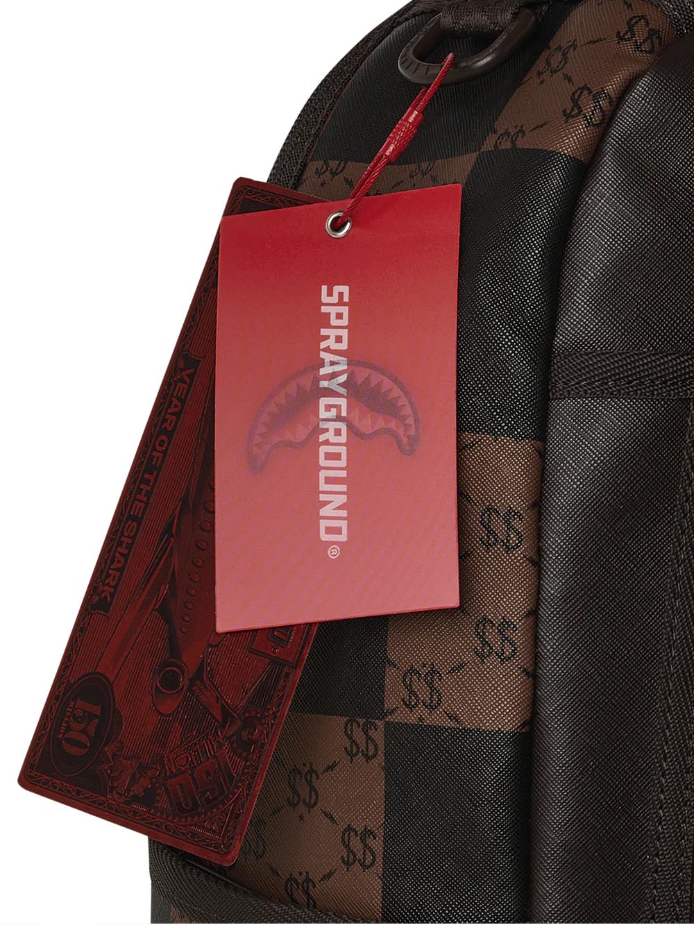enlarged checks paris backpack Sprayground Zaino Unisex 910b6263nsz Nero marrone