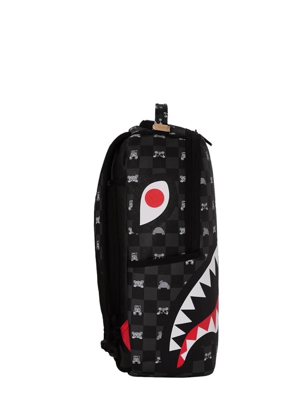 gray peeking character check backpack Sprayground Zaino Unisex 910b8872nsz Nero