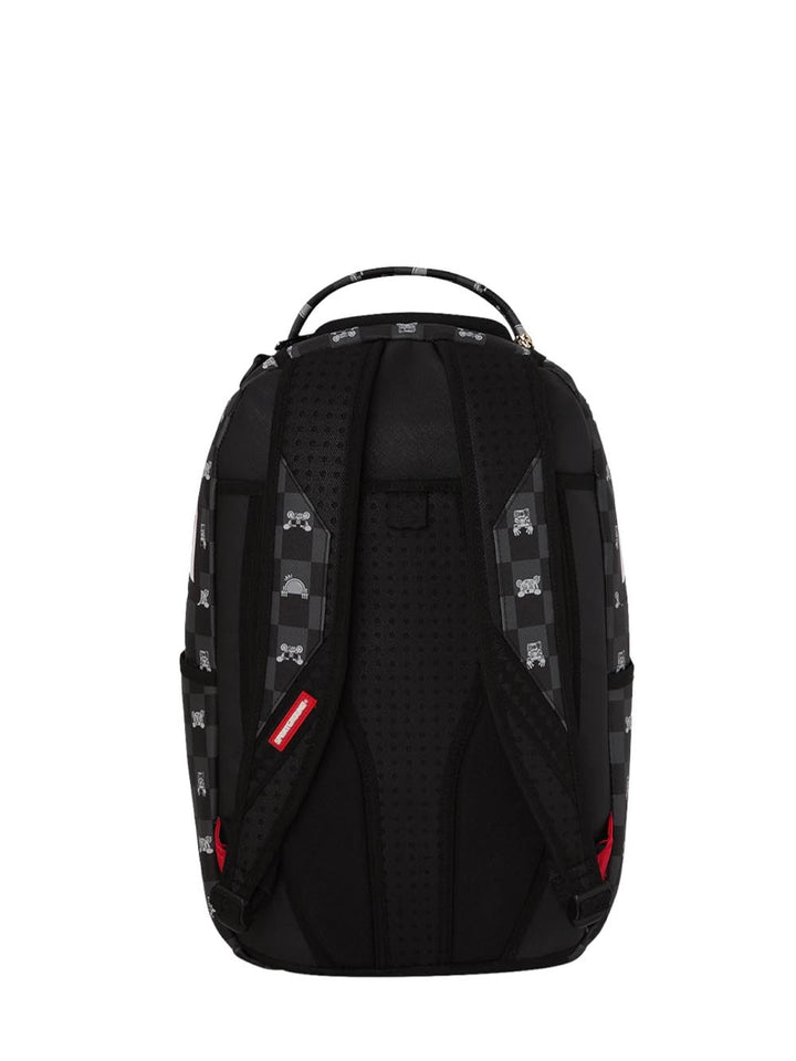 gray peeking character check backpack Sprayground Zaino Unisex 910b8872nsz Nero