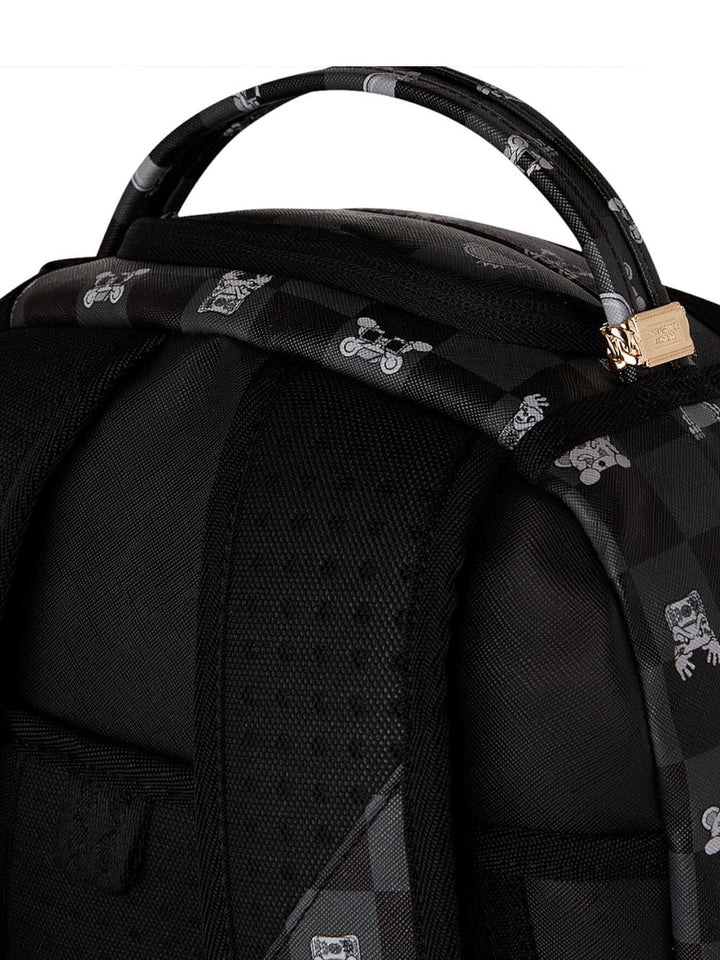 gray peeking character check backpack Sprayground Zaino Unisex 910b8872nsz Nero