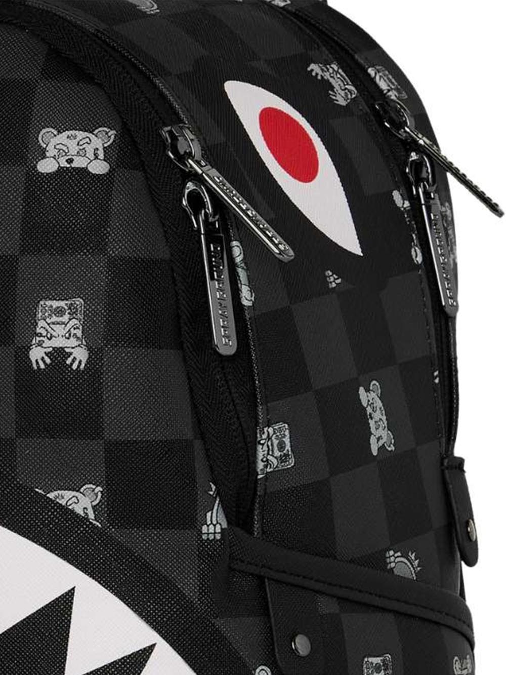 gray peeking character check savage backpack Sprayground Zaino Unisex 910b8908nsz Nero