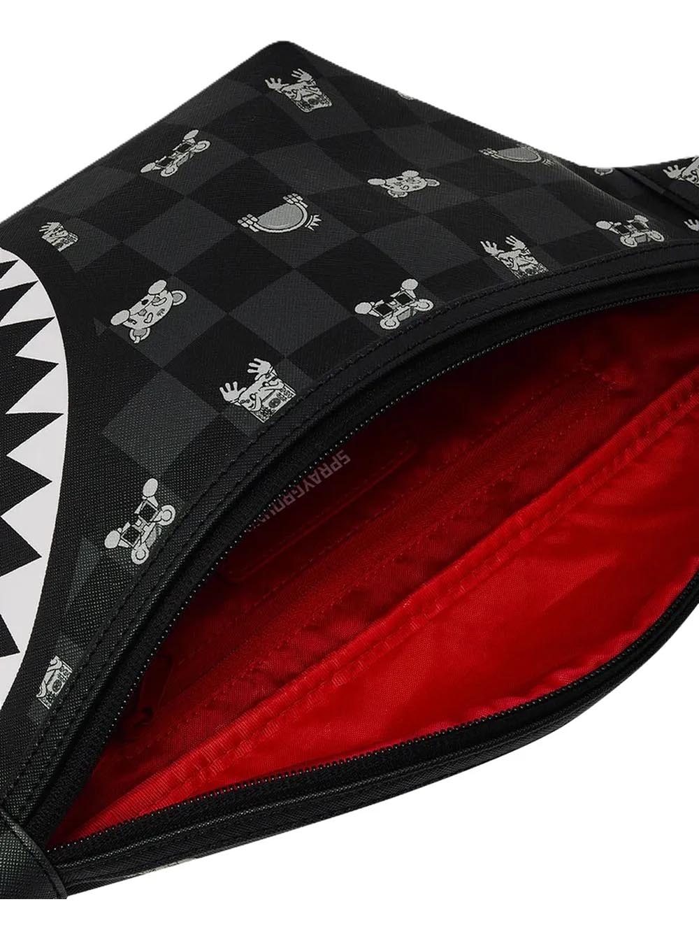 gray peeking character check savvy crossbody Sprayground Marsupio Uomo 910b8912nsz Nero