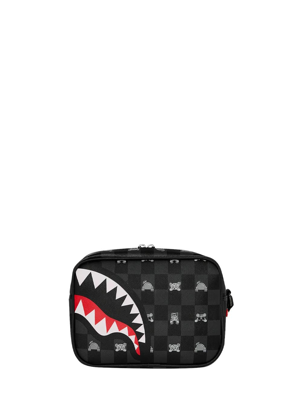 gray peeking character check toiletry brick Sprayground Borsello Unisex 910b8914nsz Nero