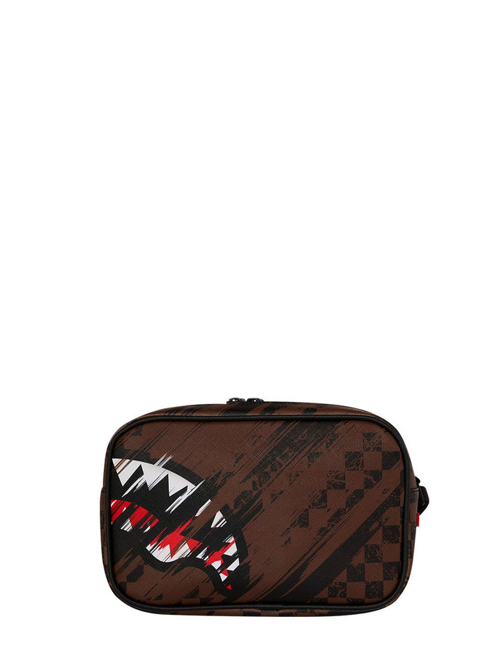 smeared grunge toiletry brick Sprayground Borsello Unisex 910b8968nsz Marrone