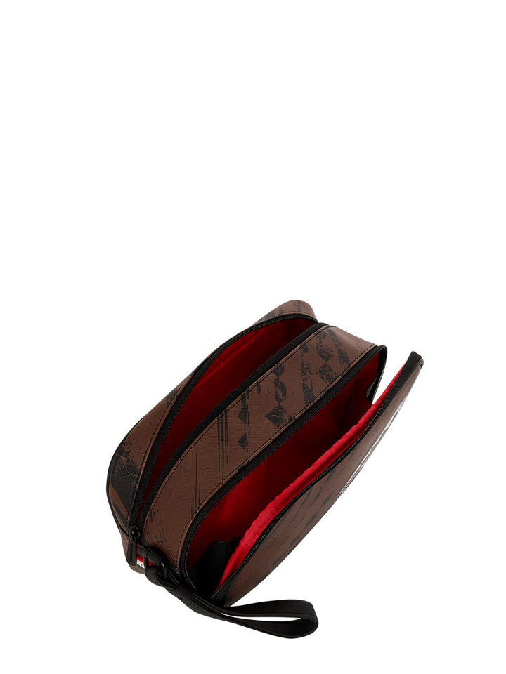 smeared grunge toiletry brick Sprayground Borsello Unisex 910b8968nsz Marrone