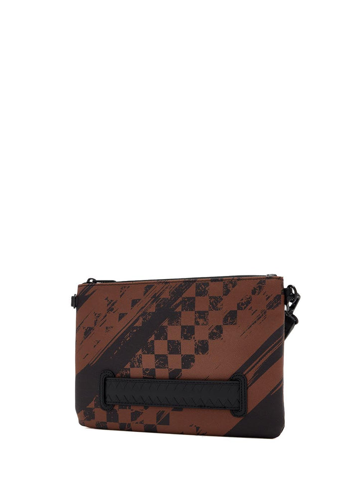 smeared grunge crossover clutch Sprayground Pochette Uomo 910b8969nsz Marrone