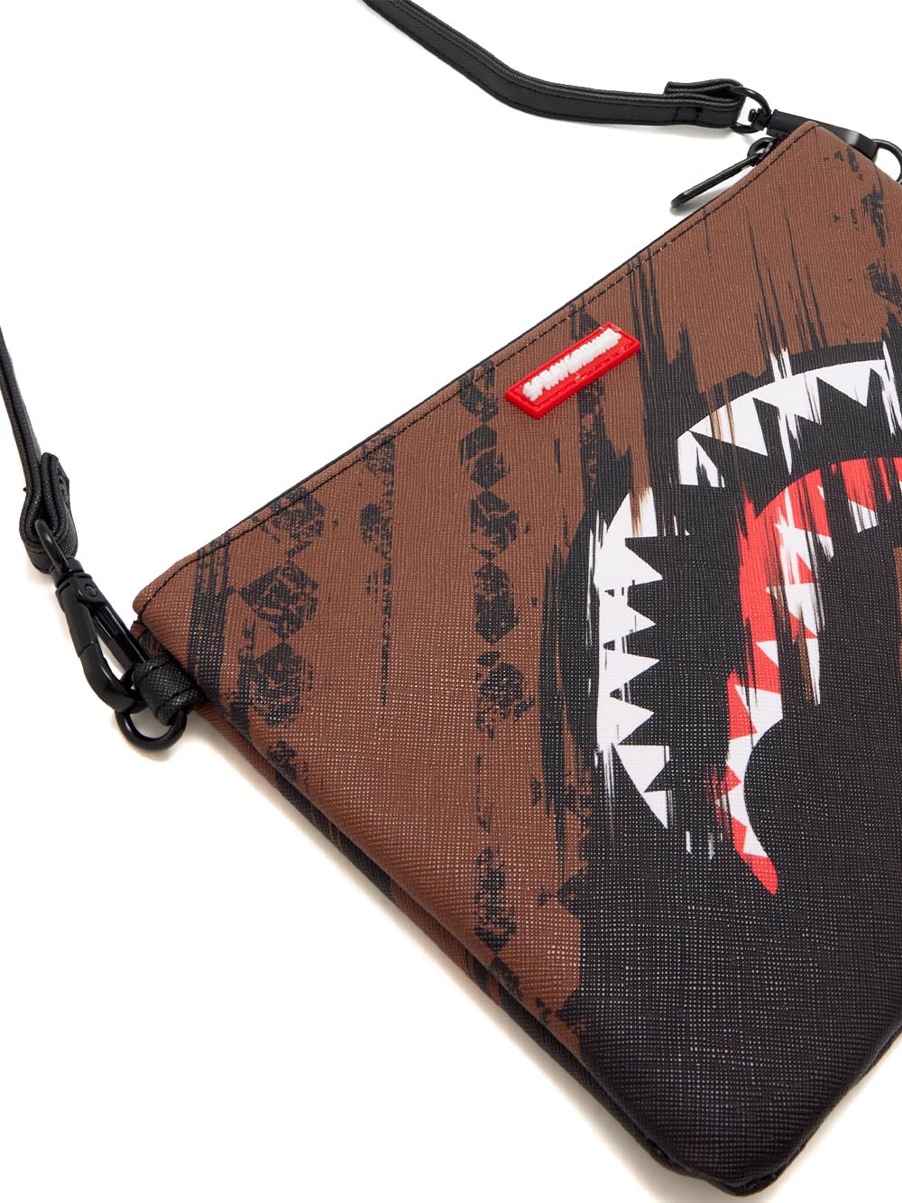 smeared grunge crossover clutch Sprayground Pochette Uomo 910b8969nsz Marrone