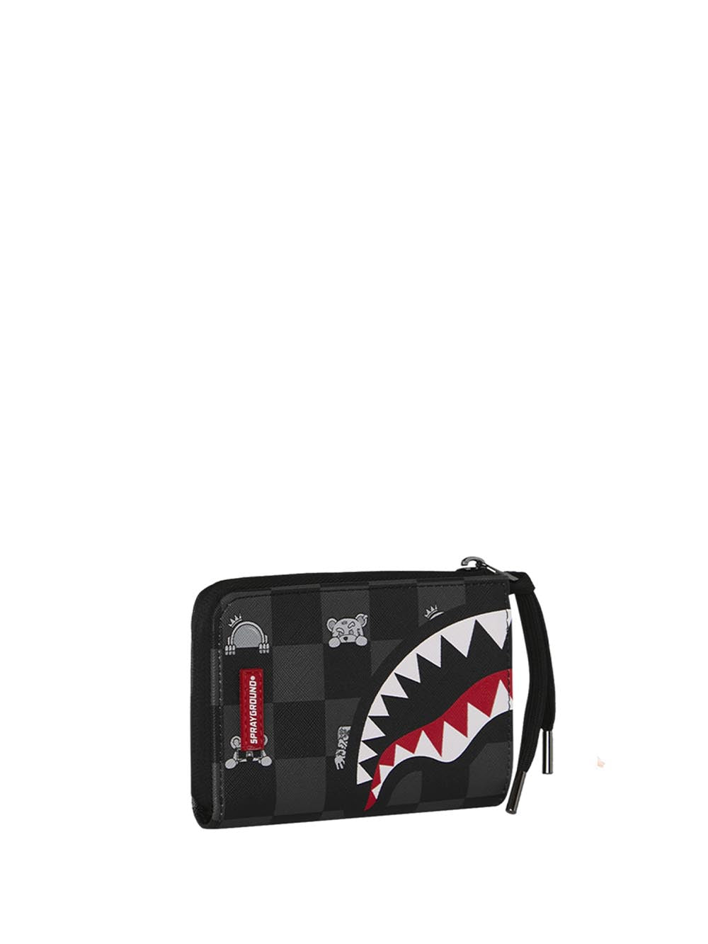 gray peeking character check wallet Sprayground Portafogli Unisex 910w8917nsz Nero