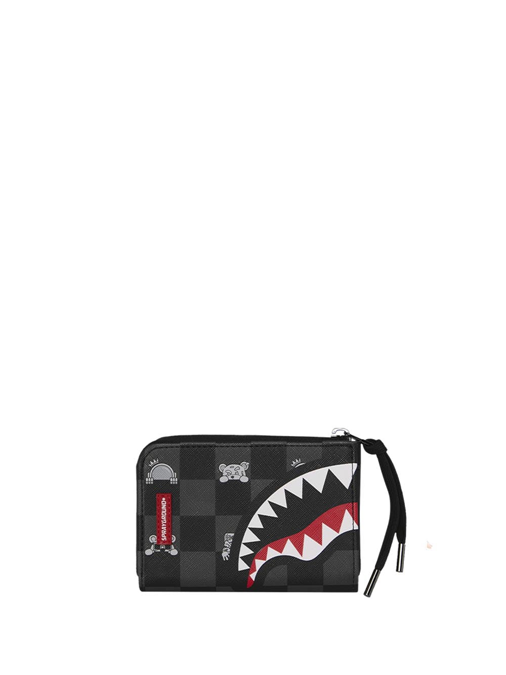 gray peeking character check wallet Sprayground Portafogli Unisex 910w8917nsz Nero