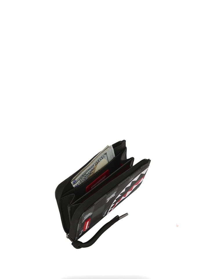 gray peeking character check wallet Sprayground Portafogli Unisex 910w8917nsz Nero