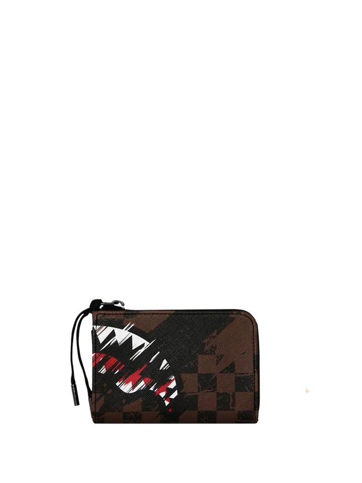 smeared grunge wallet Sprayground Portafogli Unisex 910w8971nsz Marrone