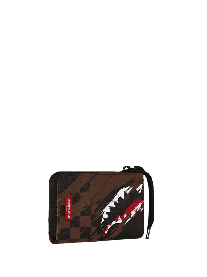smeared grunge wallet Sprayground Portafogli Unisex 910w8971nsz Marrone