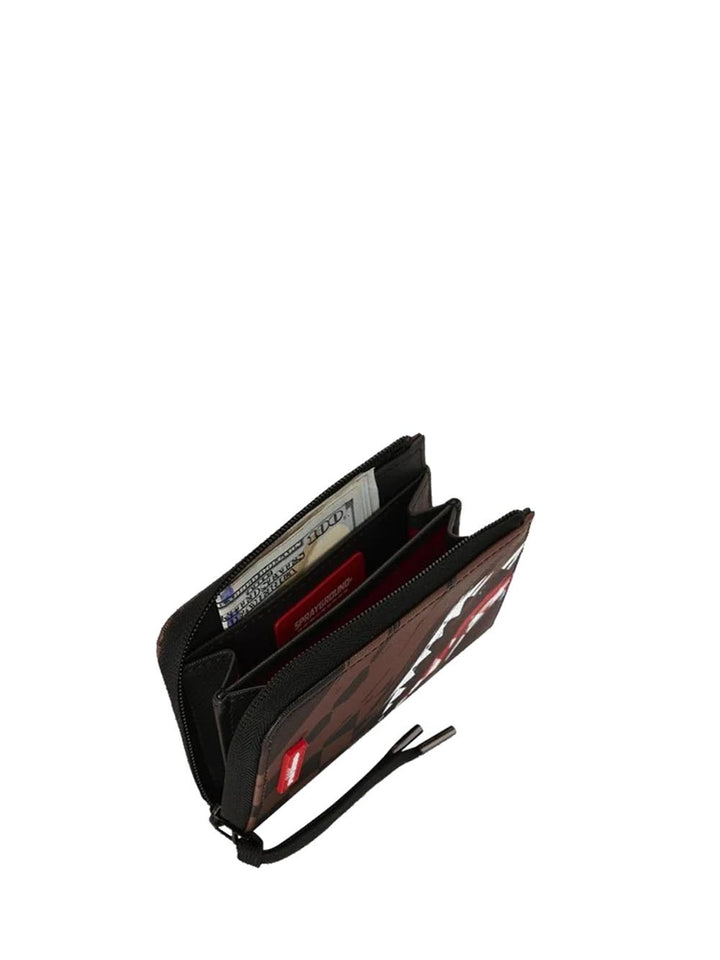 smeared grunge wallet Sprayground Portafogli Unisex 910w8971nsz Marrone