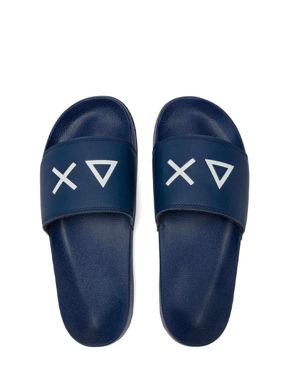 SLIPPERS LOGO SUN68 Ciabatta Uomo X36110 Blu