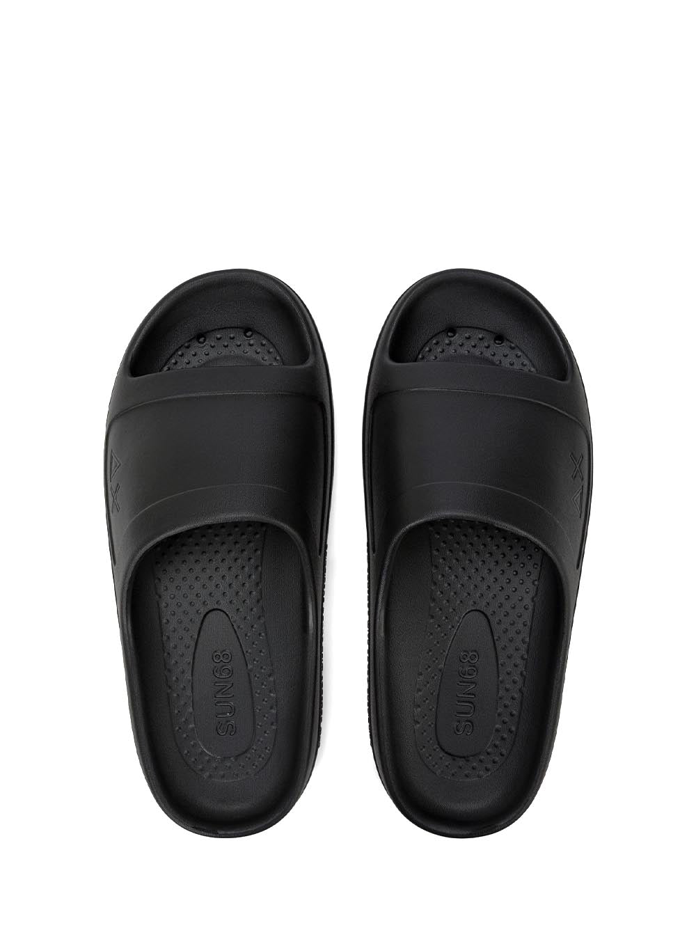 SLIPPERS MONOBLOCK LOGO SUN68 Ciabatta Donna X36212 Nero