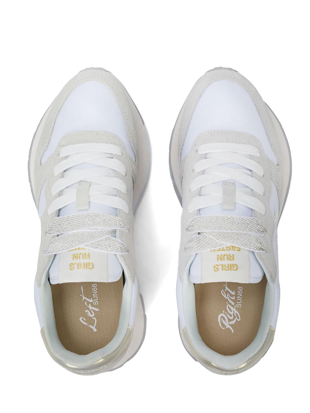 ALLY GOLD SILVER SUN68 Sneaker Donna Z36202 Bianco