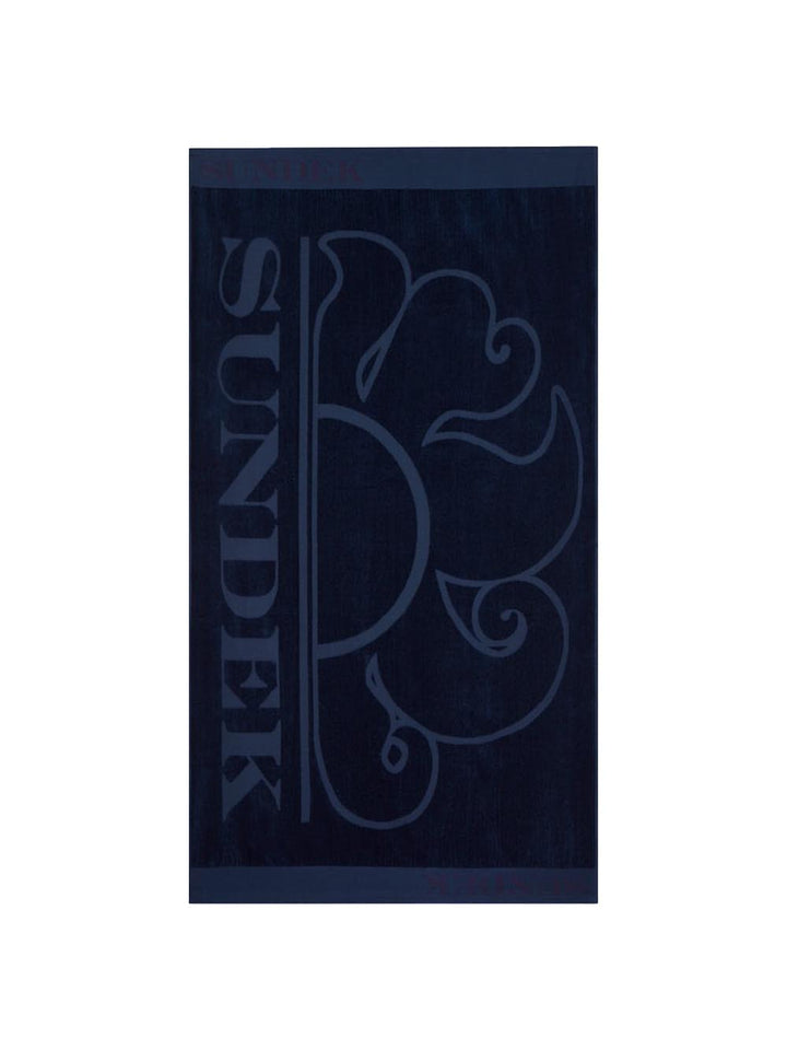 LOGO TOWEL Sundek Telo Mare Unisex Am379atc1000 Blu scuro