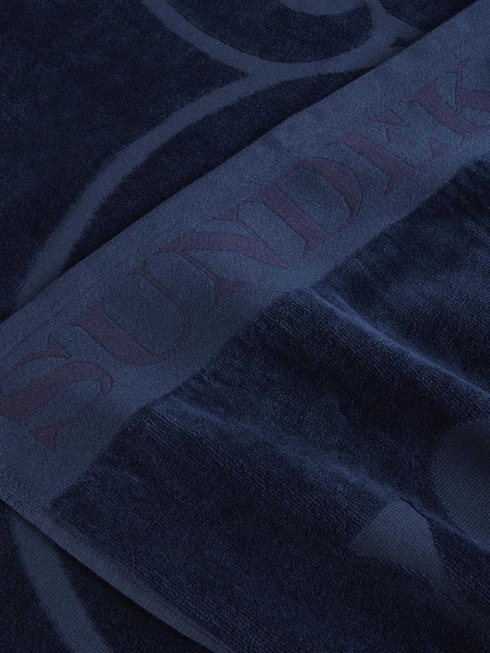 LOGO TOWEL Sundek Telo Mare Unisex Am379atc1000 Blu scuro