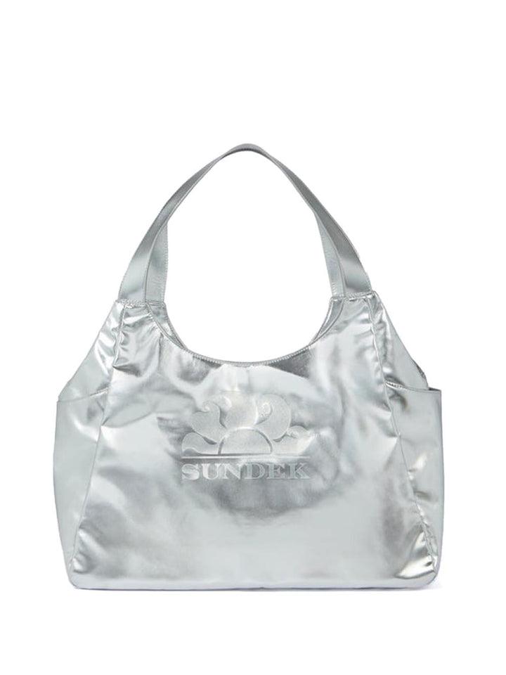 LAMINATED CHEL BAG Sundek Borsa Mare Donna Aw417abpu7la Silver