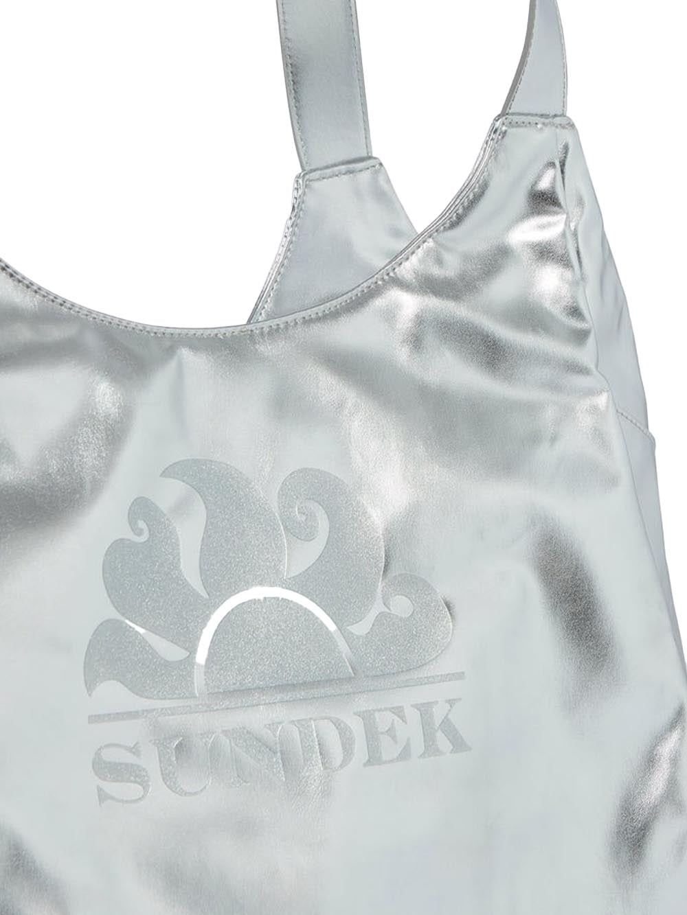 LAMINATED CHEL BAG Sundek Borsa Mare Donna Aw417abpu7la Silver