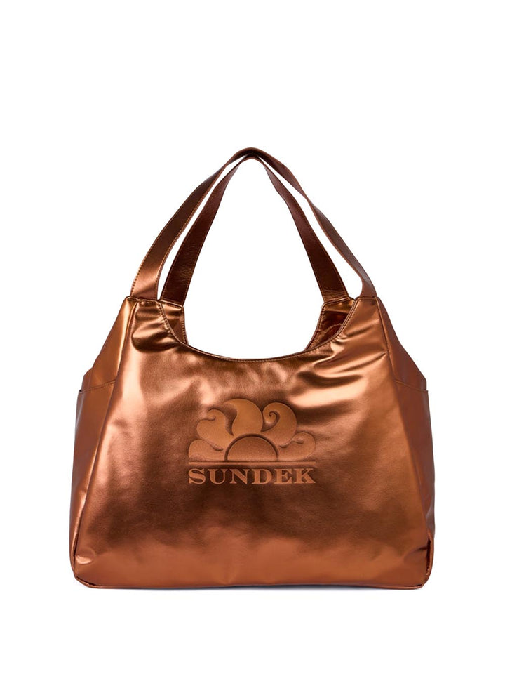 LAMINATED CHEL BAG Sundek Borsa Mare Donna Aw417abpu7la Rame