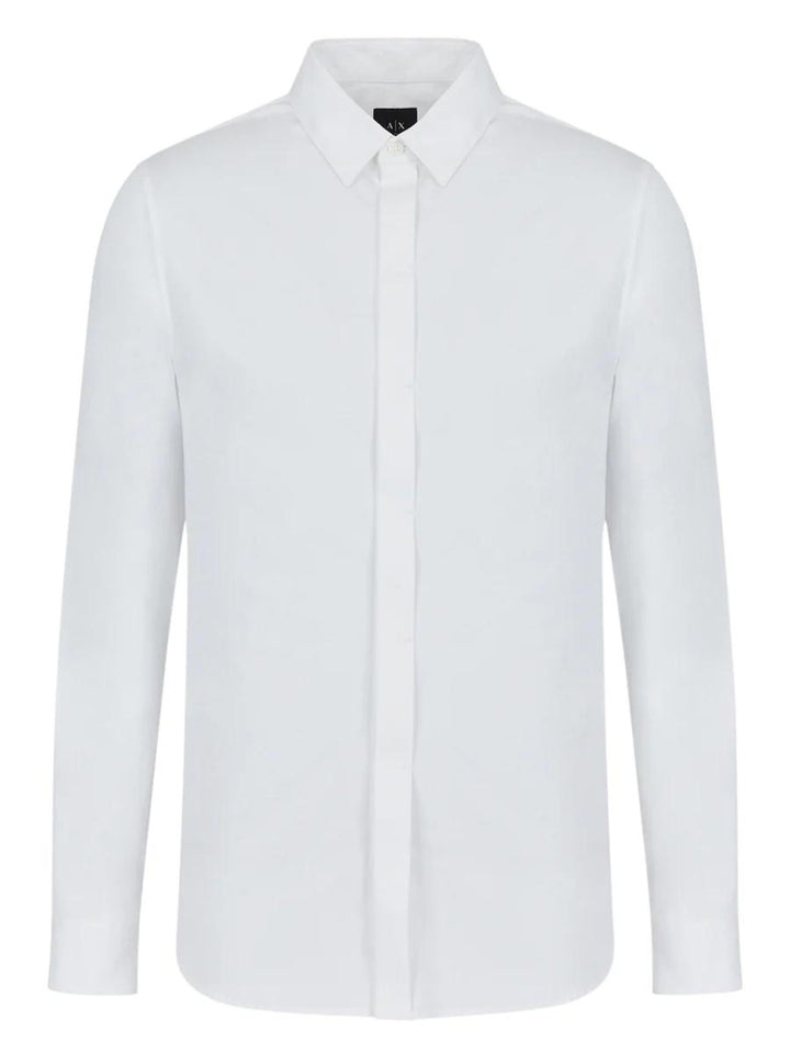 Armani Exchange Camicia Uomo 8nzcbd Zn10z Bianco