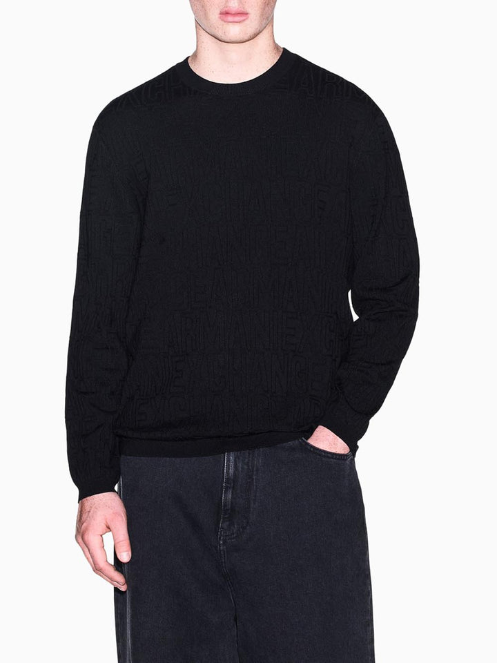 Armani Exchange Pullover Uomo Xm002986 Af10454 Nero