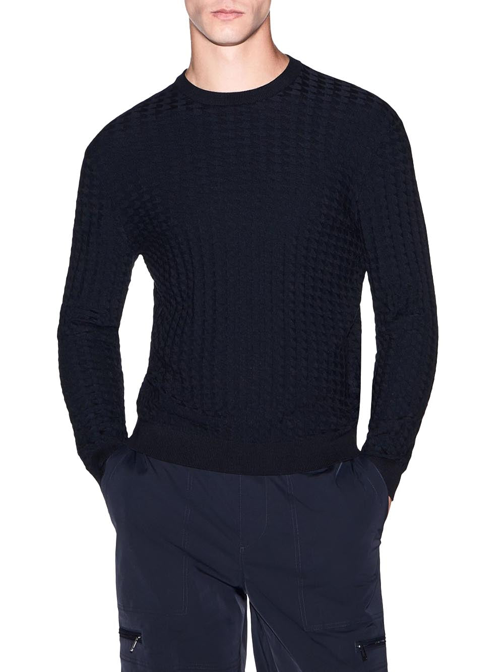 Armani Exchange Pullover Uomo Xm002988 Af10454 Blu