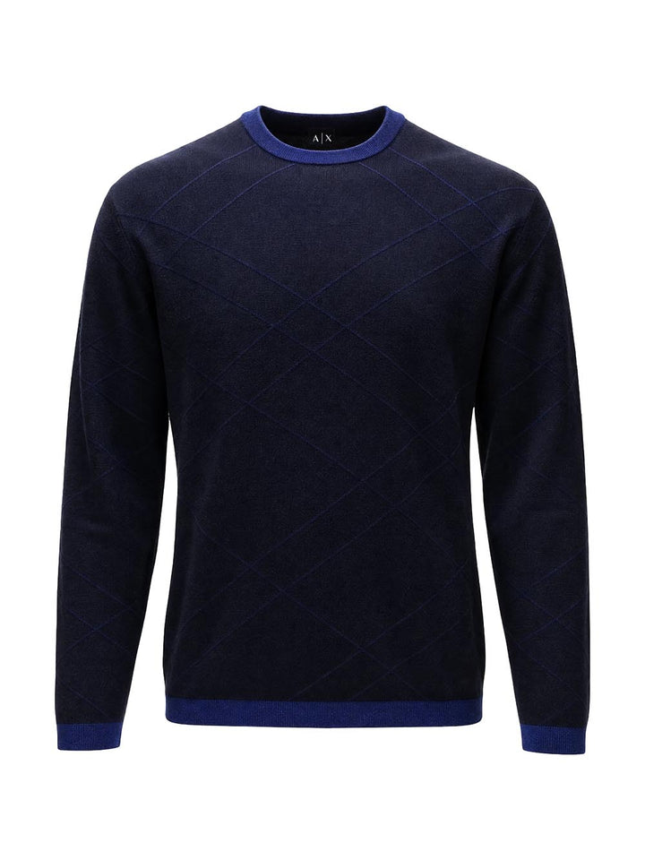 Armani Exchange Pullover Uomo Xm003012 Af26379 Blu