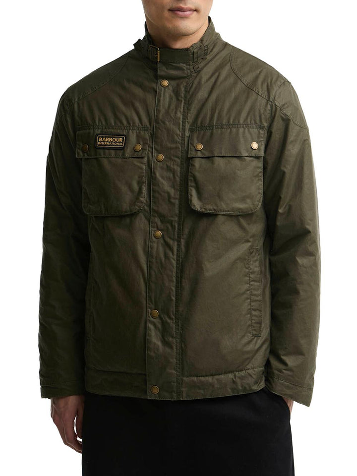 WINTER MERTON WAX JACKET Barbour International Giubbino Uomo Mwx2601 Verde