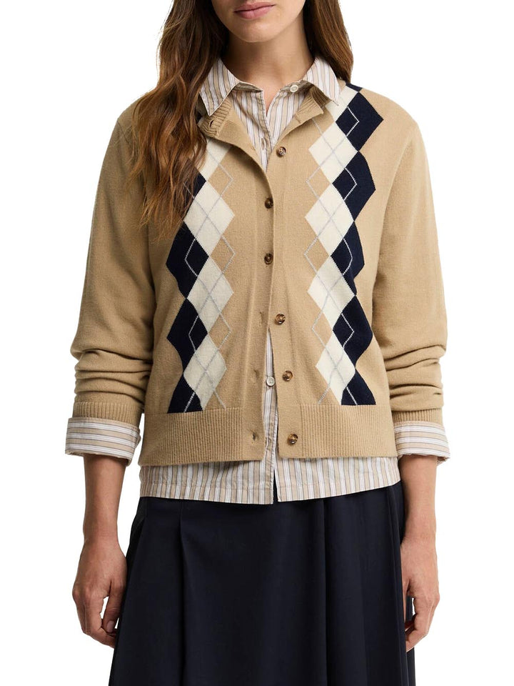 MARIANA KNITTED CARDIGAN Barbour Maglia Donna Lkn1823 Beige