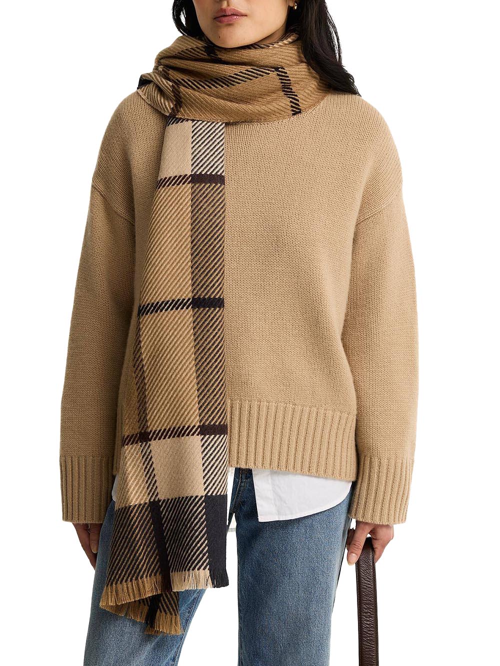BLAIR TARTAN SCARF Barbour Sciarpa Donna Lsc0308 Beige/blu
