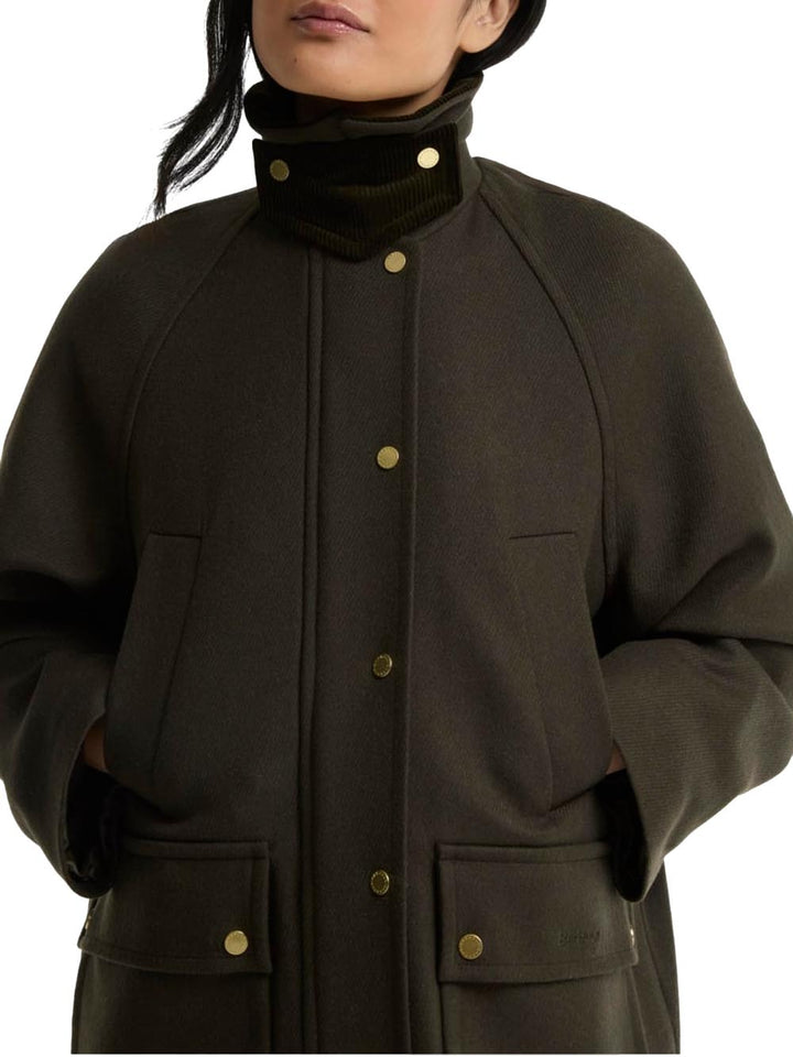 WOMENS BEDALE WOOL COAT Barbour Giubbino Donna Lwo0260 Verde oliva