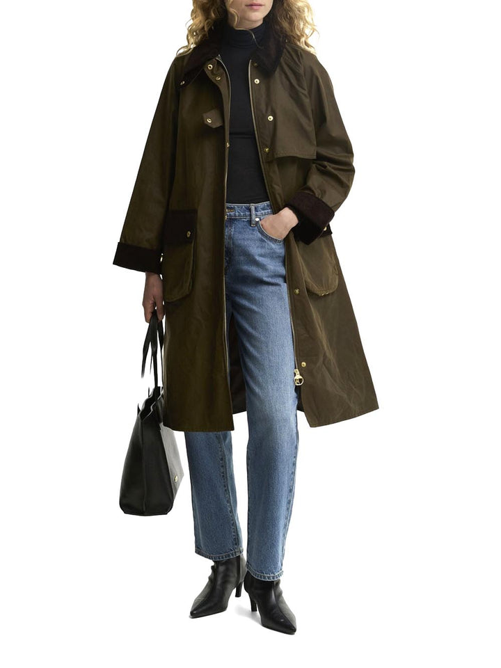 KIRKLEES WAX JACKET Barbour Giubbino Donna Lwx1570 Verde oliva