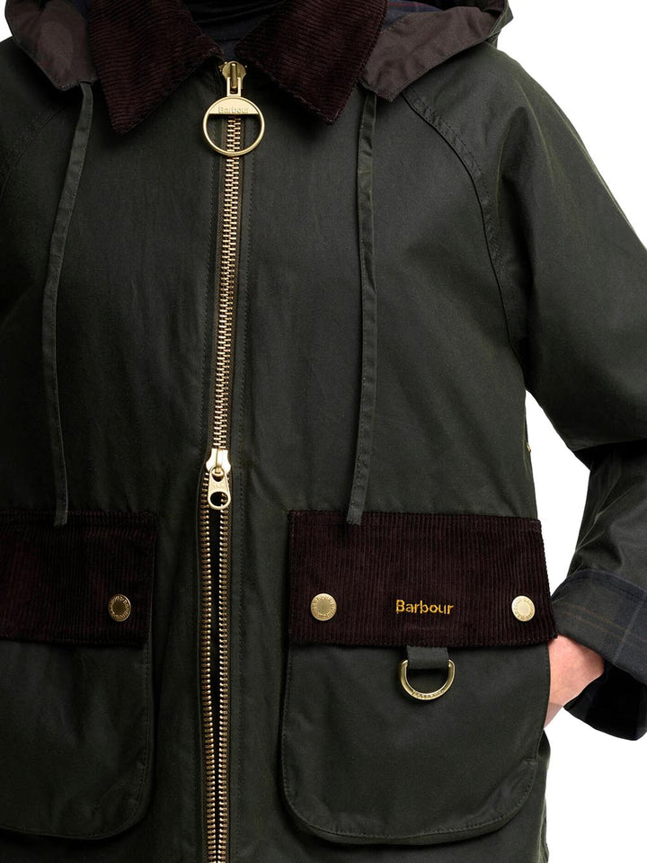 CARVILLE WAX JACKET Barbour Giubbino Donna Lwx1578 Verde